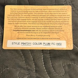 Patricia Nash Everly Frame wallet Distressed Plum